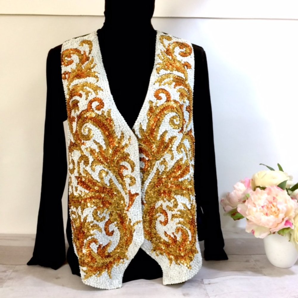 Vintage Fashion Fantasy Sequined Vest